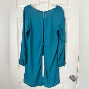 Teal Long Sleeve Blouse